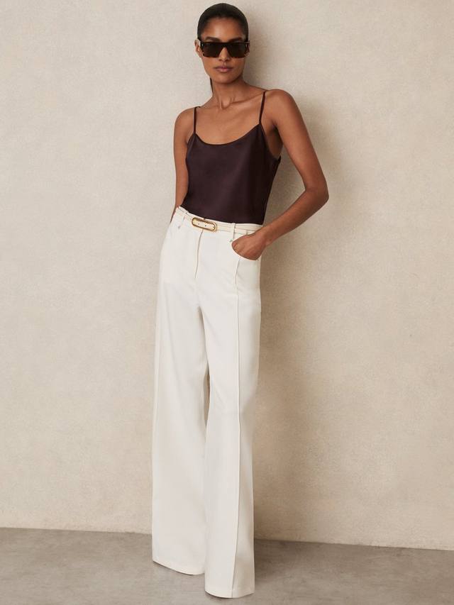 

Топ Corey без рукавов из шелка Reiss, Burgundy