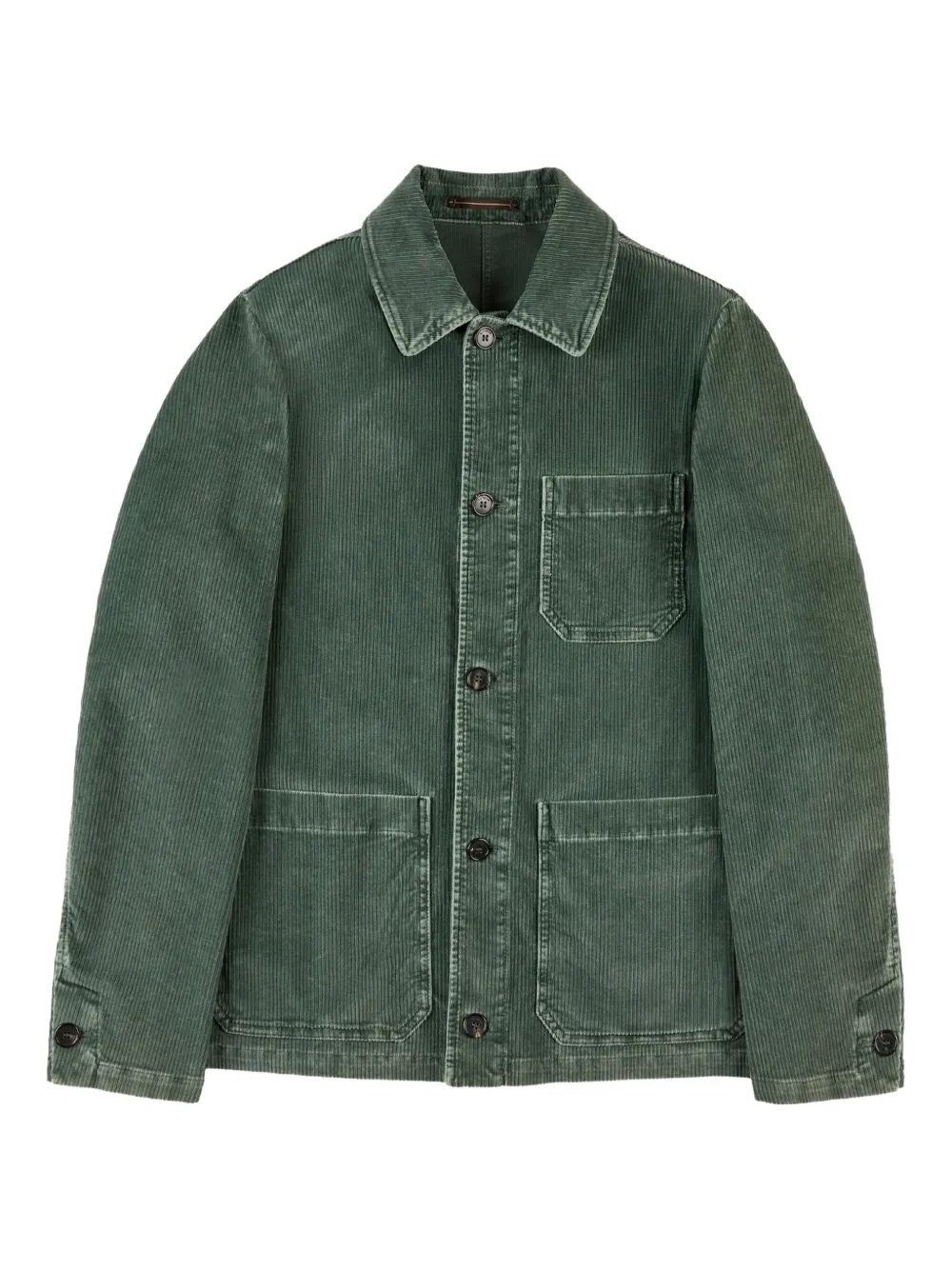 

Хлопковая рубашка-куртка с нагрудным карманом Slowear, зеленый