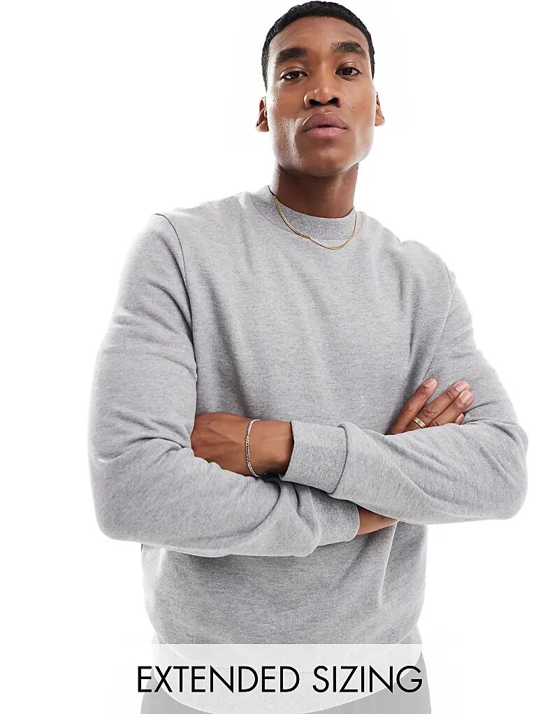 

Толстовка essential серого меланжевого цвета ASOS DESIGN