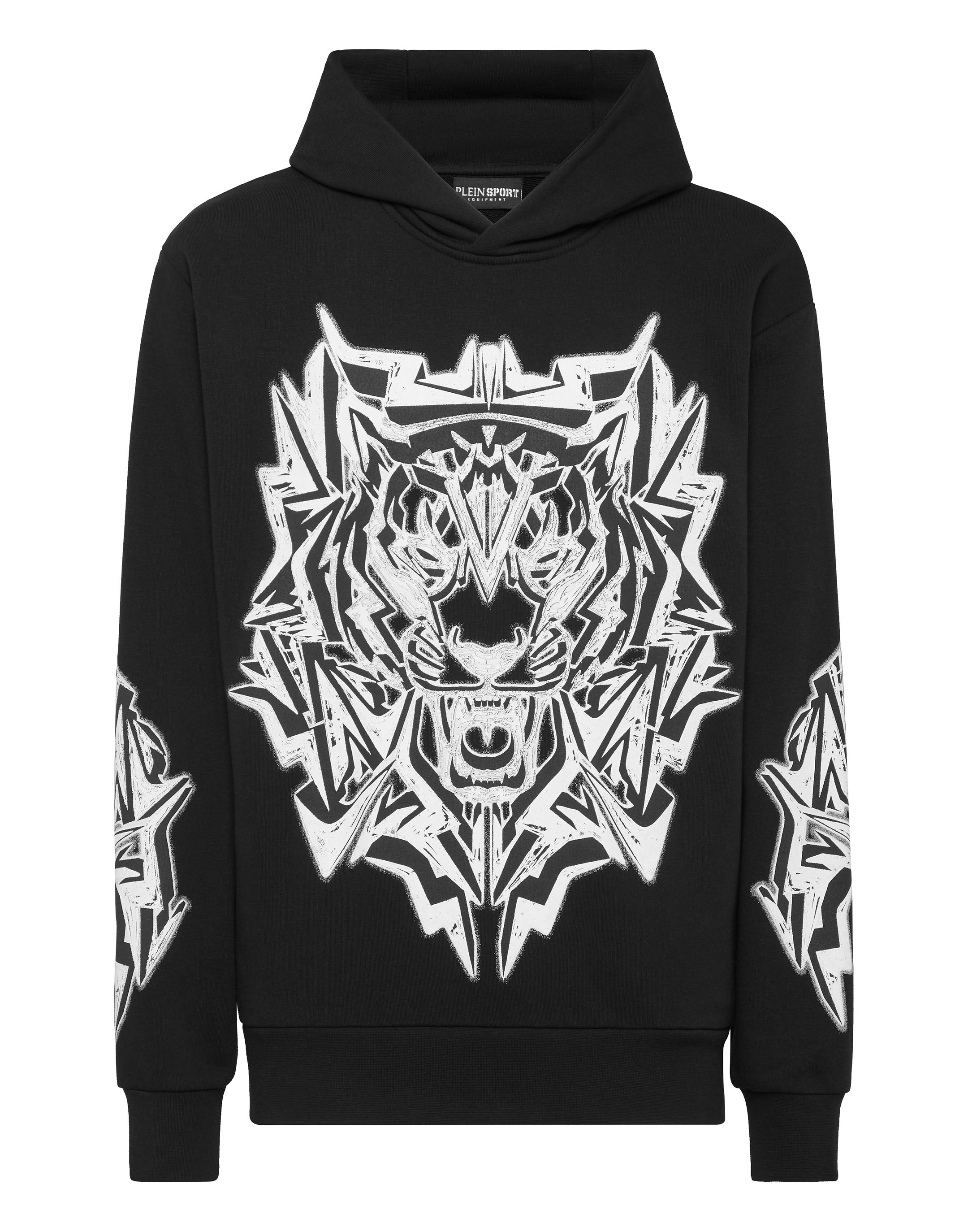 

Толстовка с капюшоном Thunder Tiger PLEIN SPORT, черный/белый