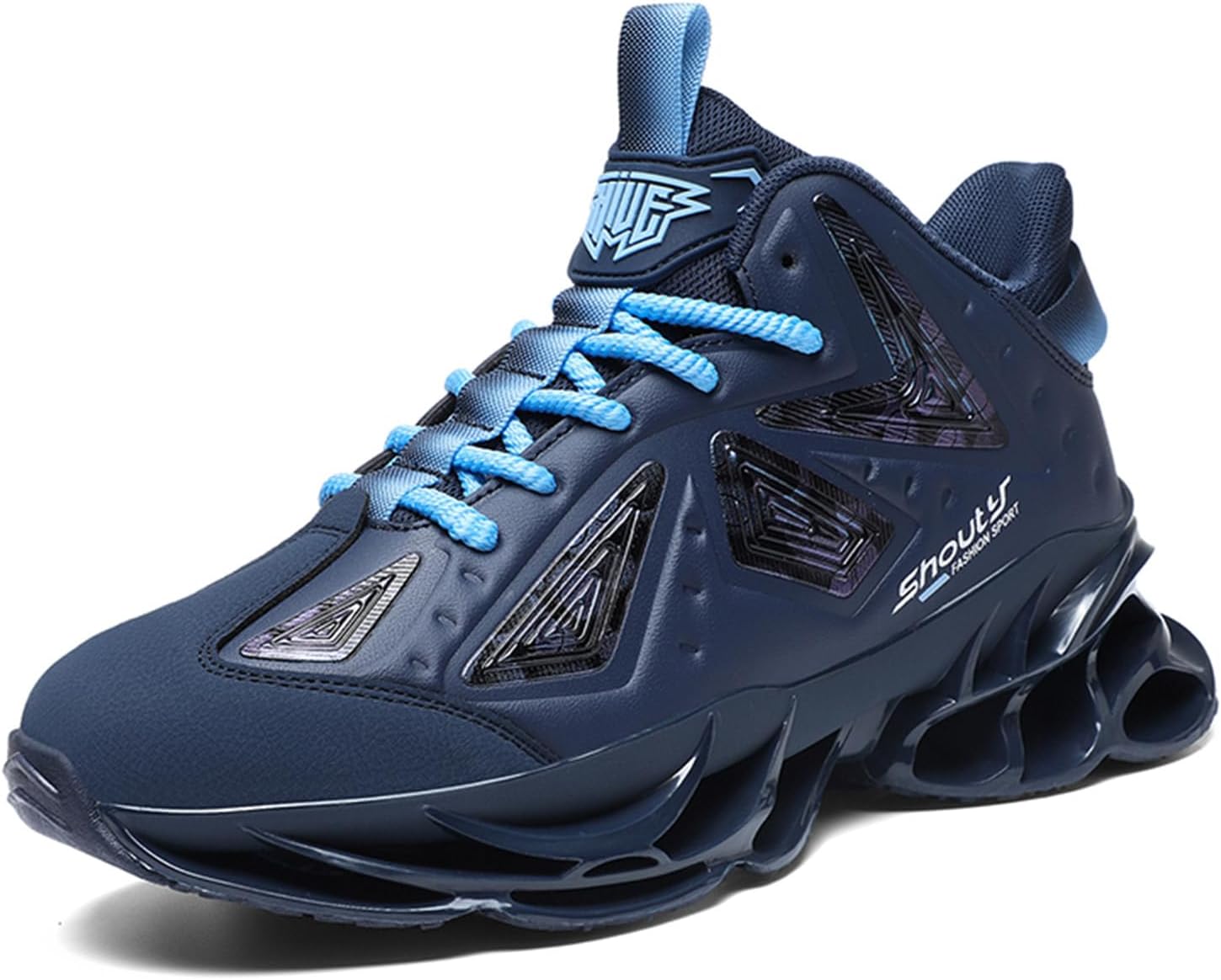 

Мужские спортивные легкие дышащие кроссовки на толстой подошве для улицы, удобные повседневные беговые кроссовки Generic, темно-синий