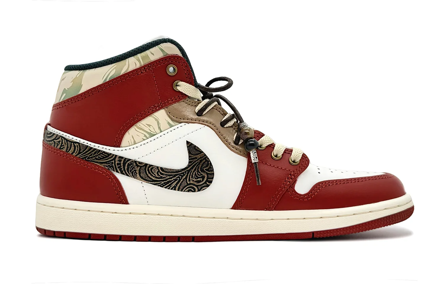 Jordan Кроссовки Air 1 Mid top Vintage Unisex Red White — фото 3