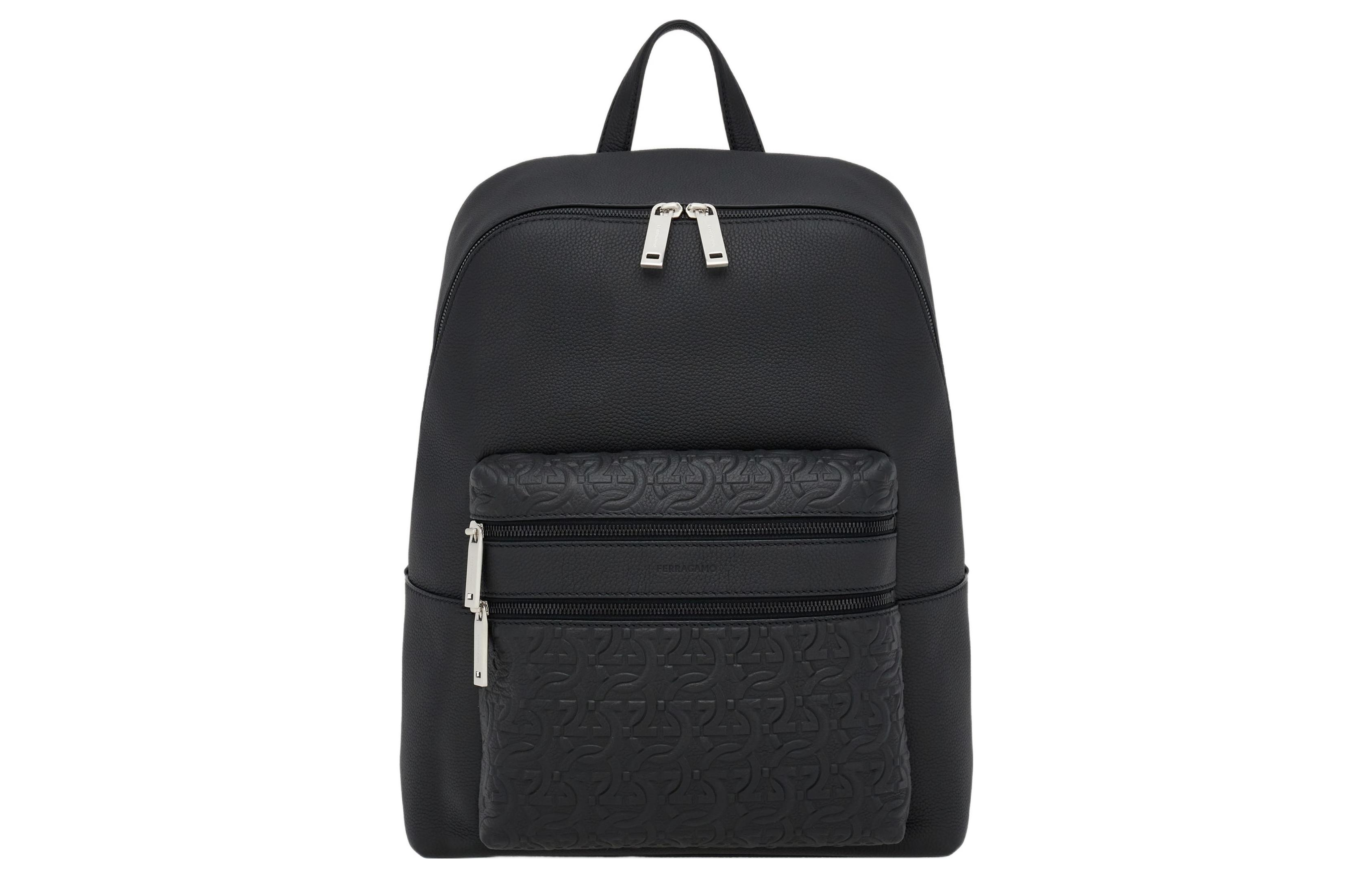 

Феррагамо Рюкзак из кожи коровы обычный мужской черный
