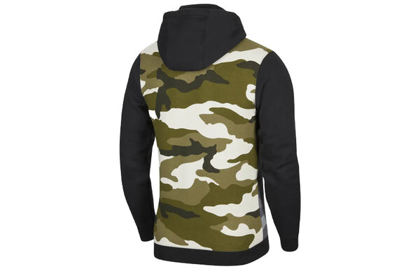 Толстовка Nike Sportswear Club Fleece Camouflage Colorblock Green Army green, зеленый — фото 2