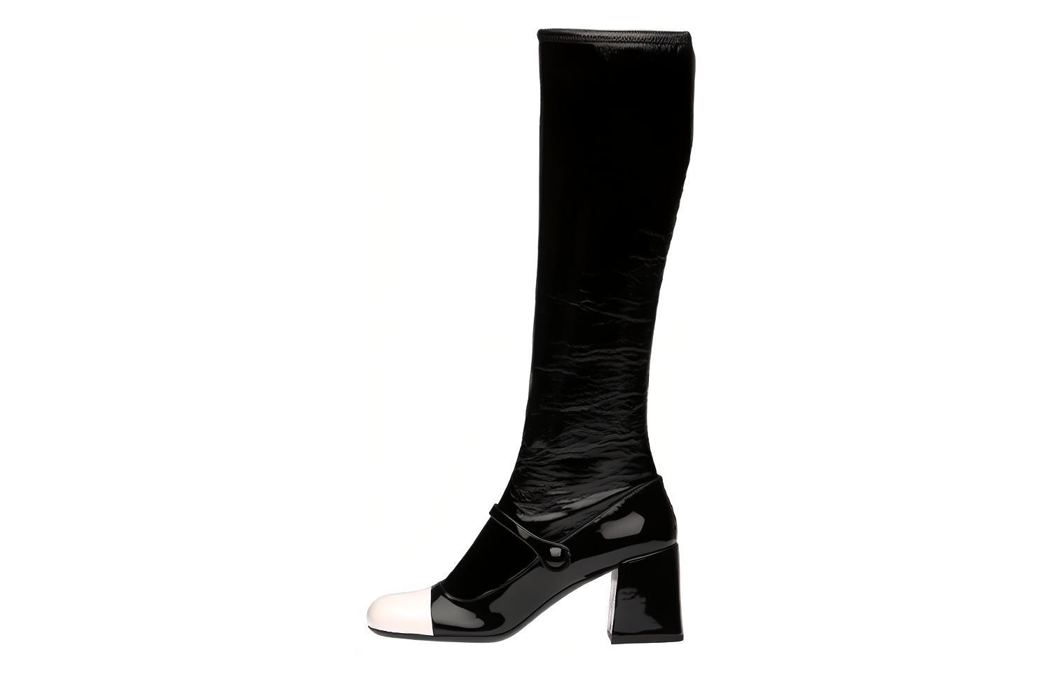 Сапоги женские Miu Miu, черный / белый