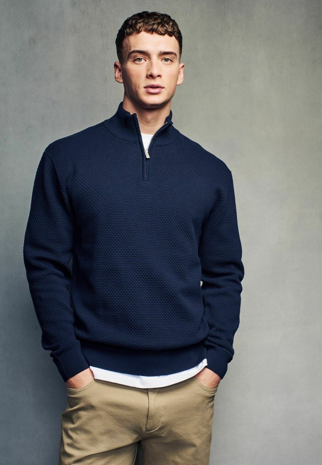 

Джемпер PREMIUM ZIP NECK Next, синий