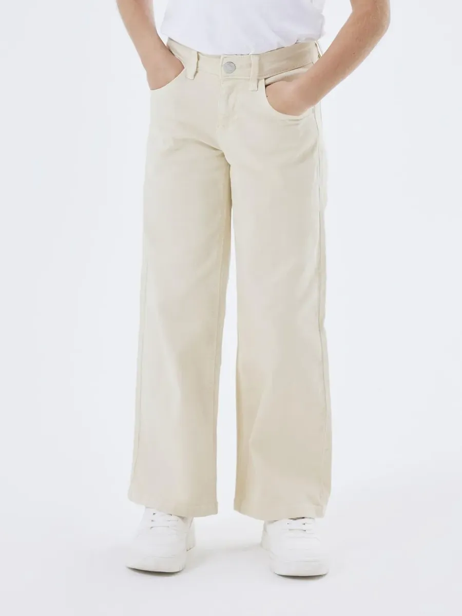 

Брюки с 5 карманами Name It "NKFROSE WIDE TWI PANT 1115-TP NOOS", цвет Turtledove