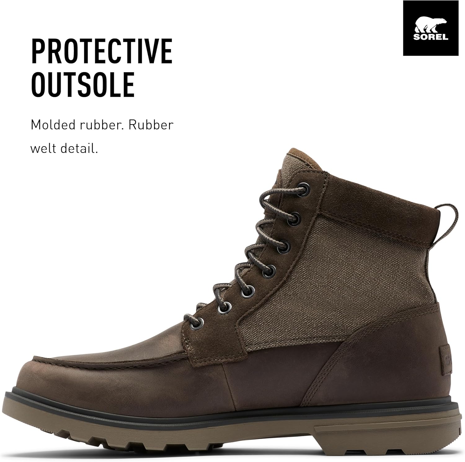Мужские водонепроницаемые ботинки Sorel Carson Moc, Major, Wet Sand — фото 3