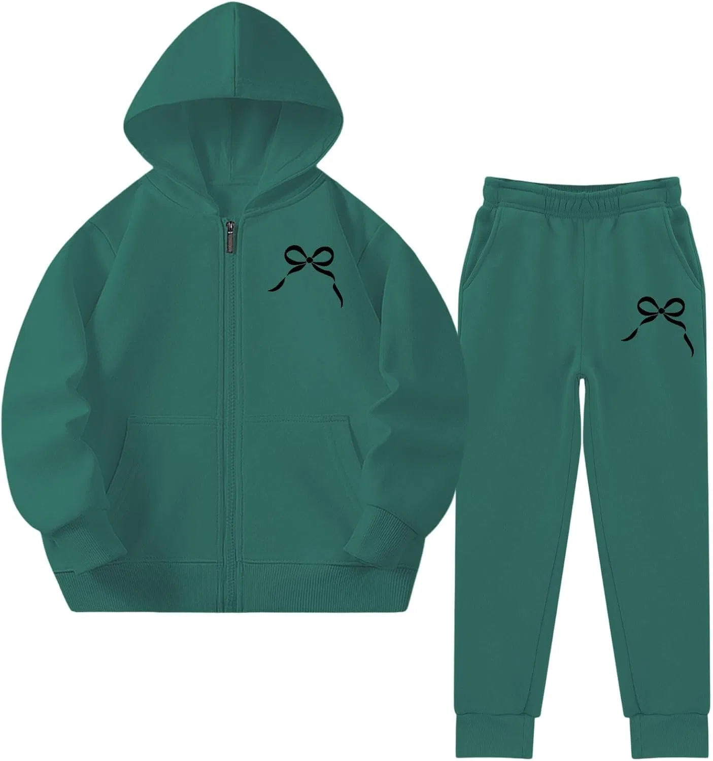 Спортивный костюм 2 предмета оверсайз худи и джоггеры Generic Blackish Green