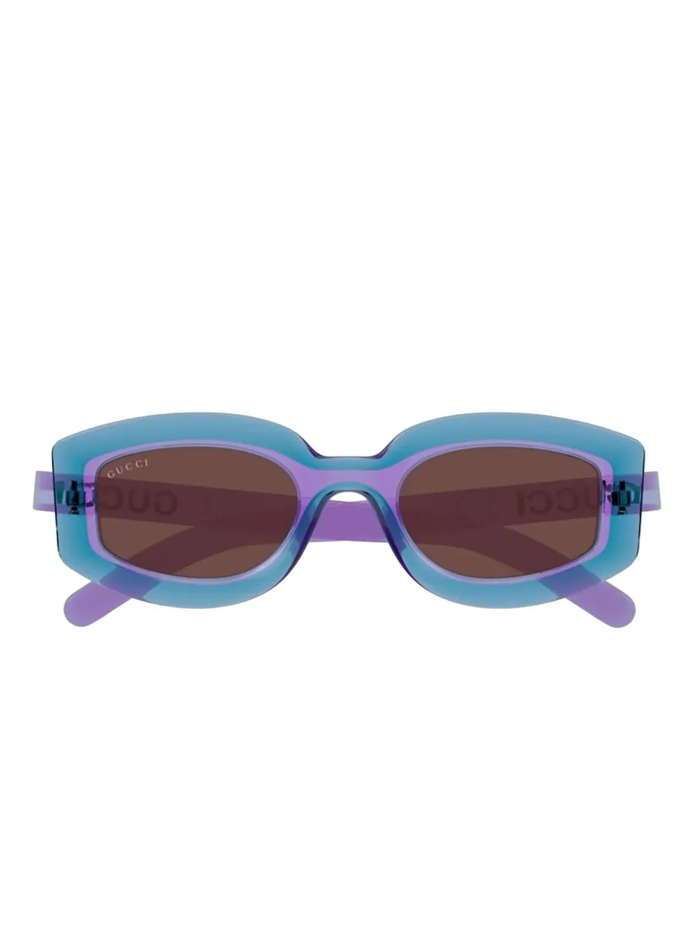 

Солнцезащитные очки в геометрической оправе Gucci Eyewear, синий