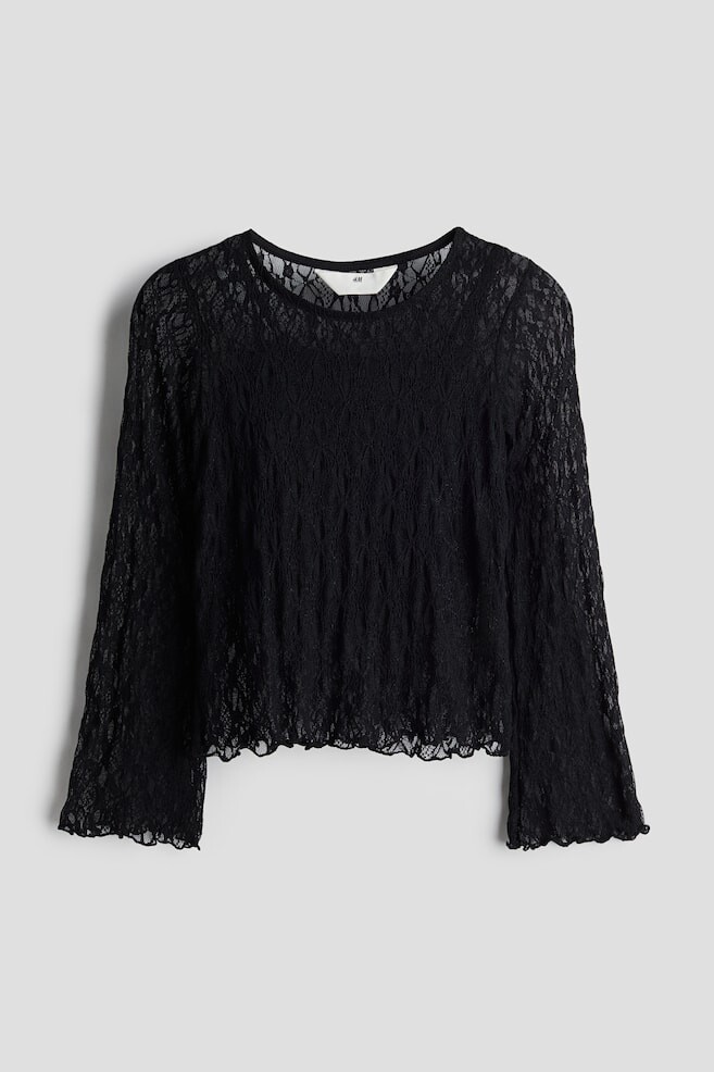 

Рубашка из кружева H&M, черный