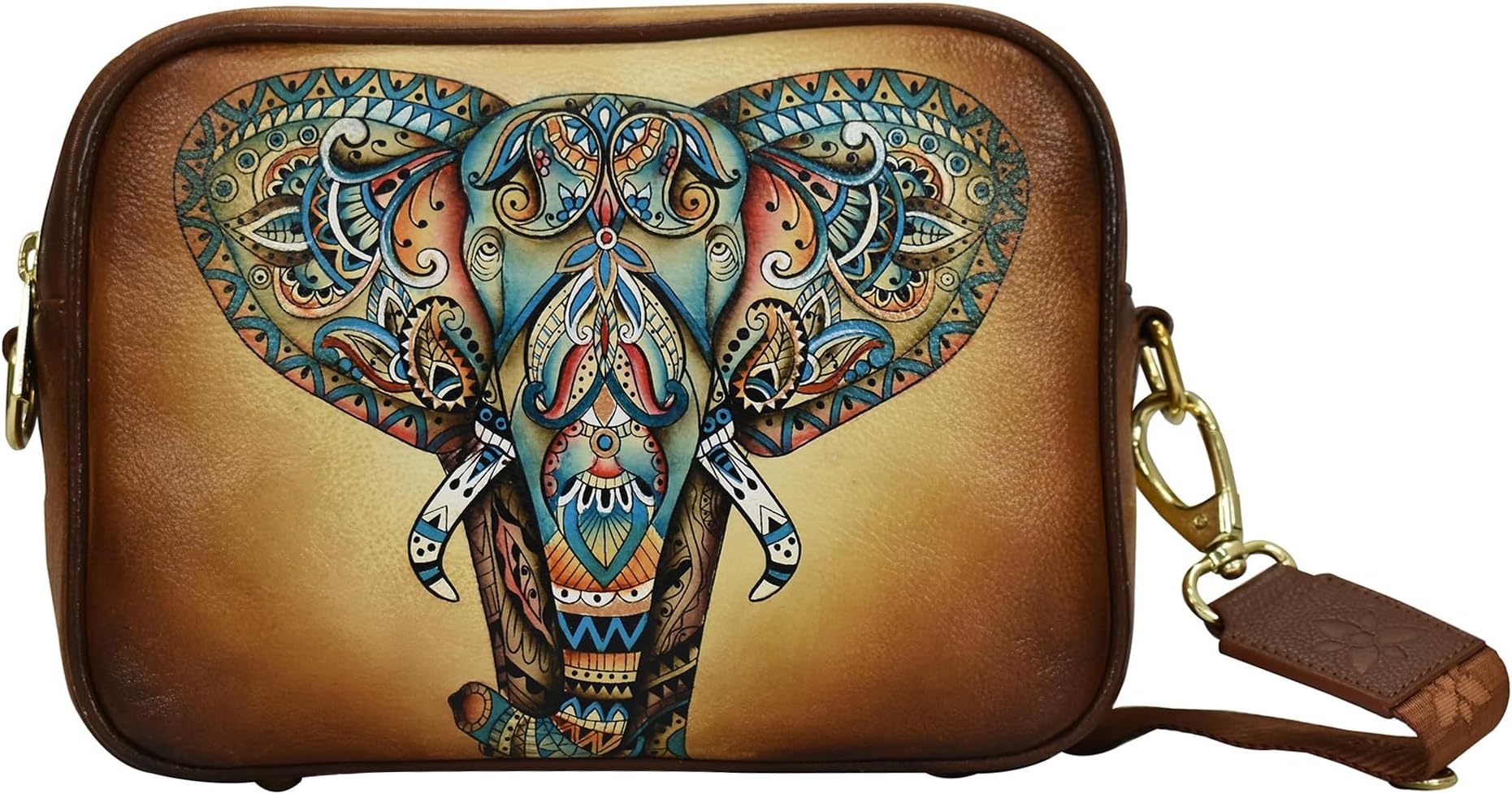 

Сумка кросс-боди Anuschka Twin Top Messenger 704, цвет Elephant Mandala