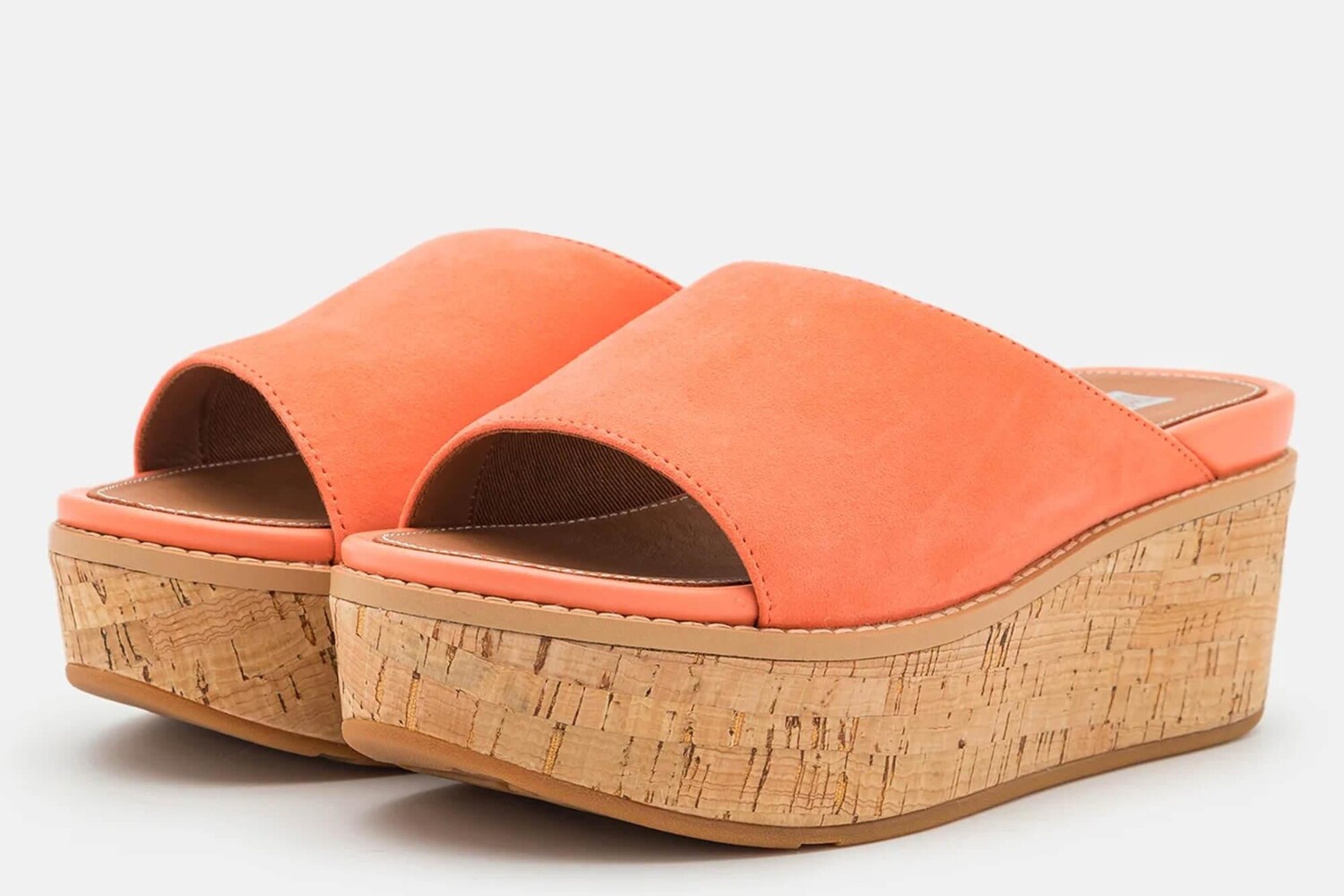 Сабо Eloise на танкетке с пробковым запахом Fitflop, коралл — фото 3