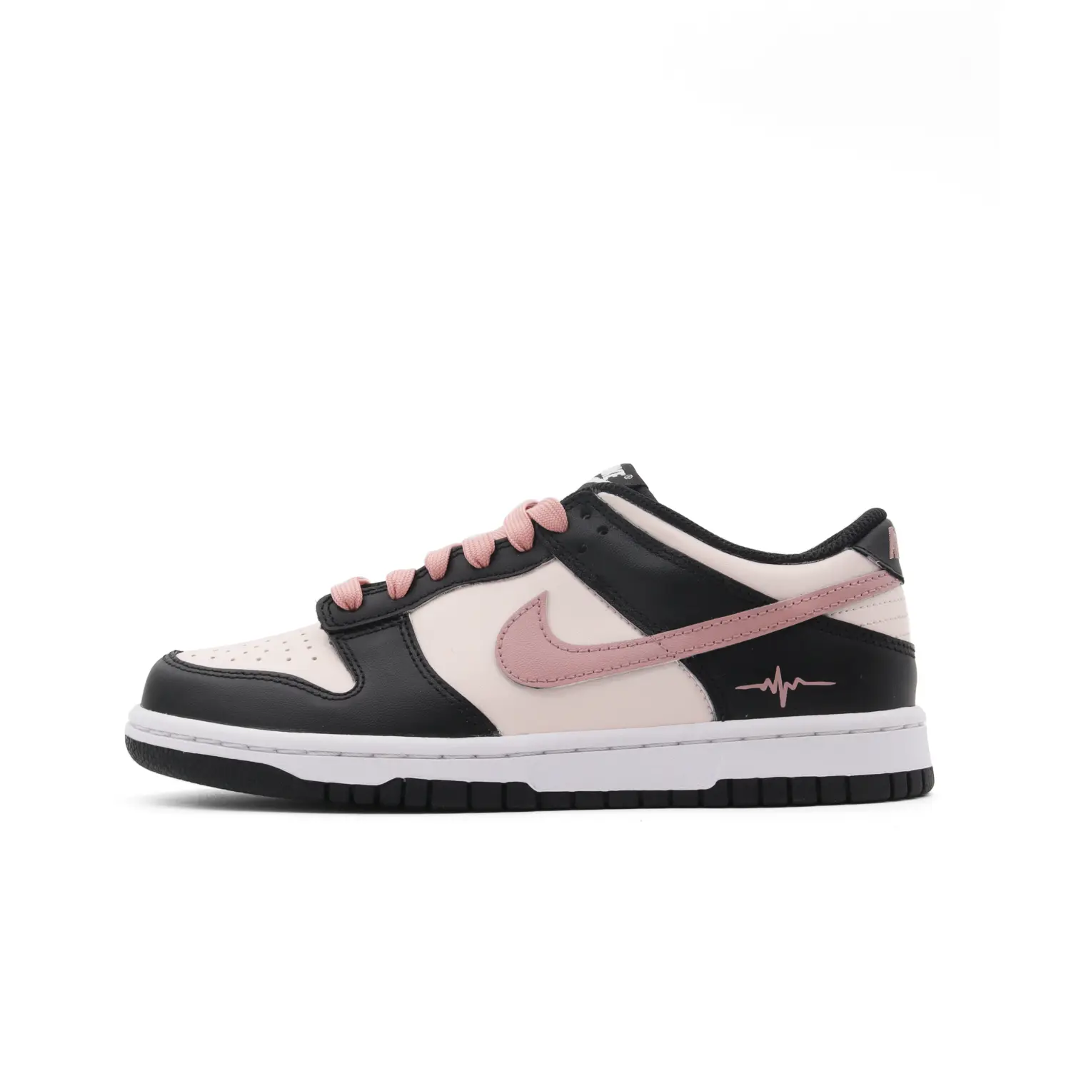 

Nike Непромокаемые противоскользящие кроссовки для скейтбординга Dunk с низким верхом черно-розовые для подростков