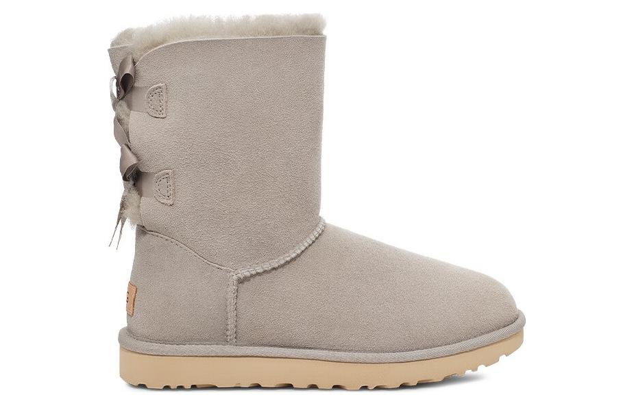 Угги UGG Bailey Bow II, серо-бежевый — фото 3