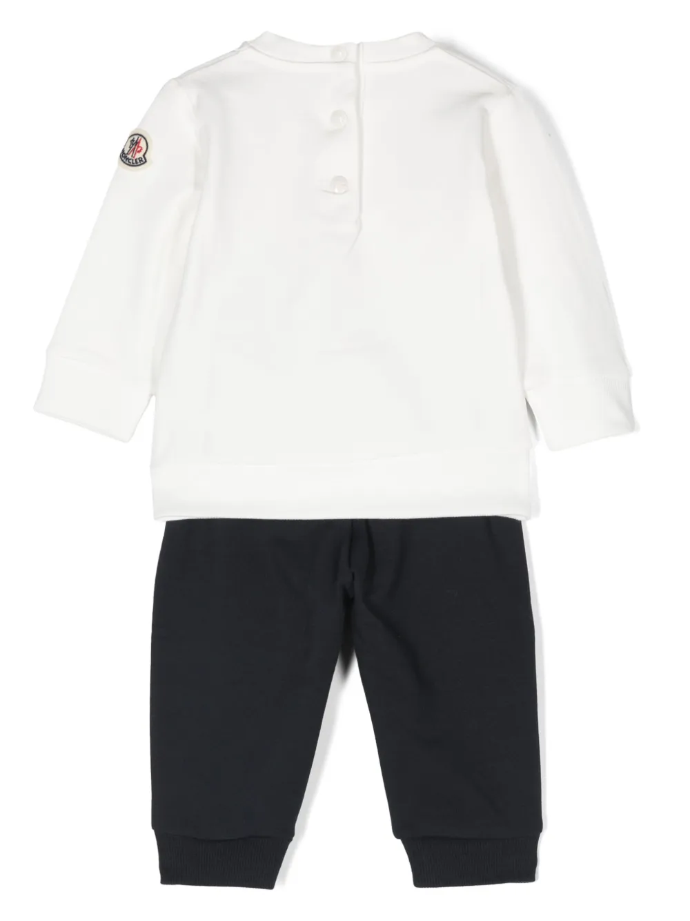 Спортивный костюм с нашивкой-логотипом Moncler Enfant, белый — фото 2