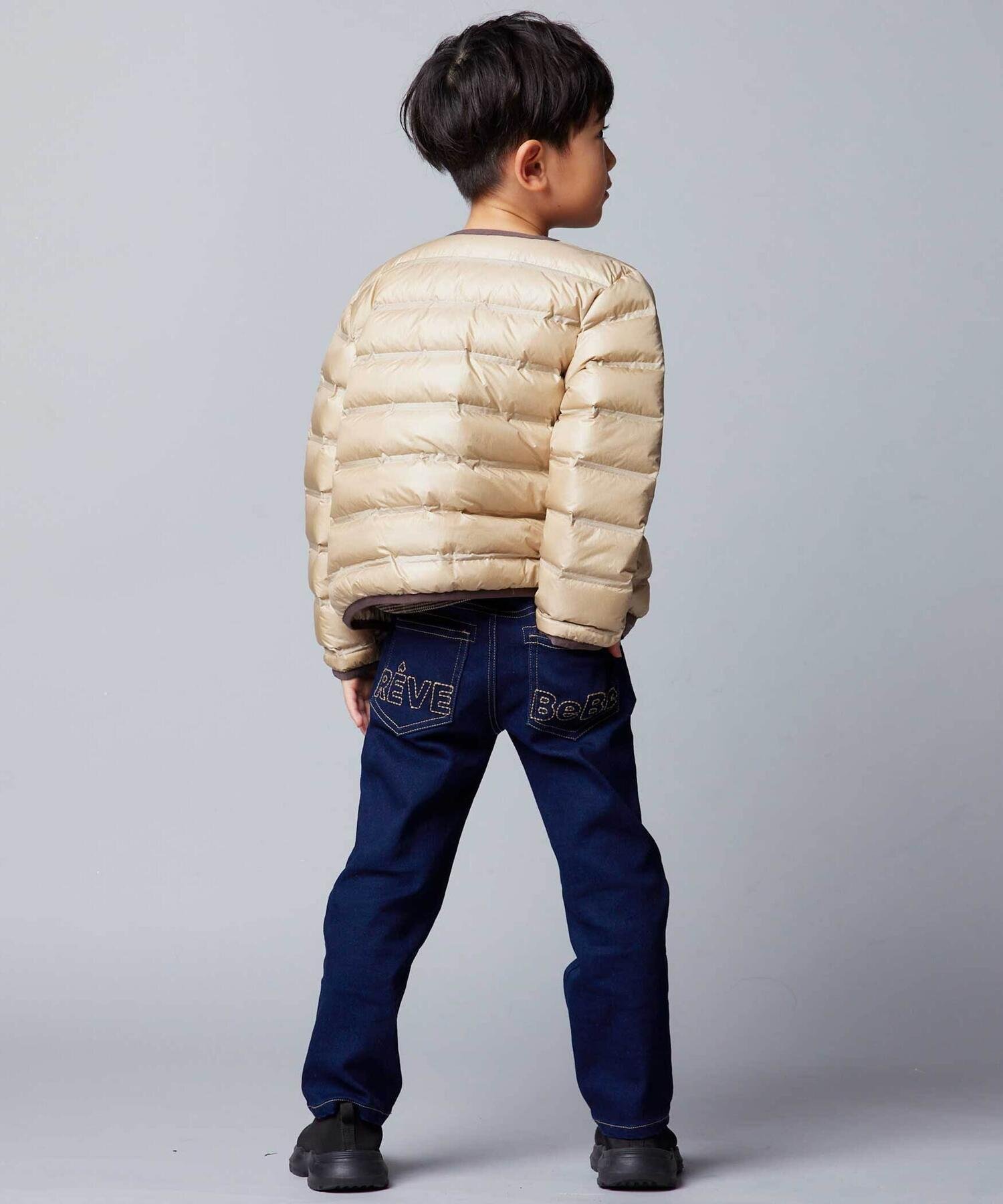 Пуховая куртка из легкой тафты с окантовкой (90–160 см) Bebe, beige — фото 2