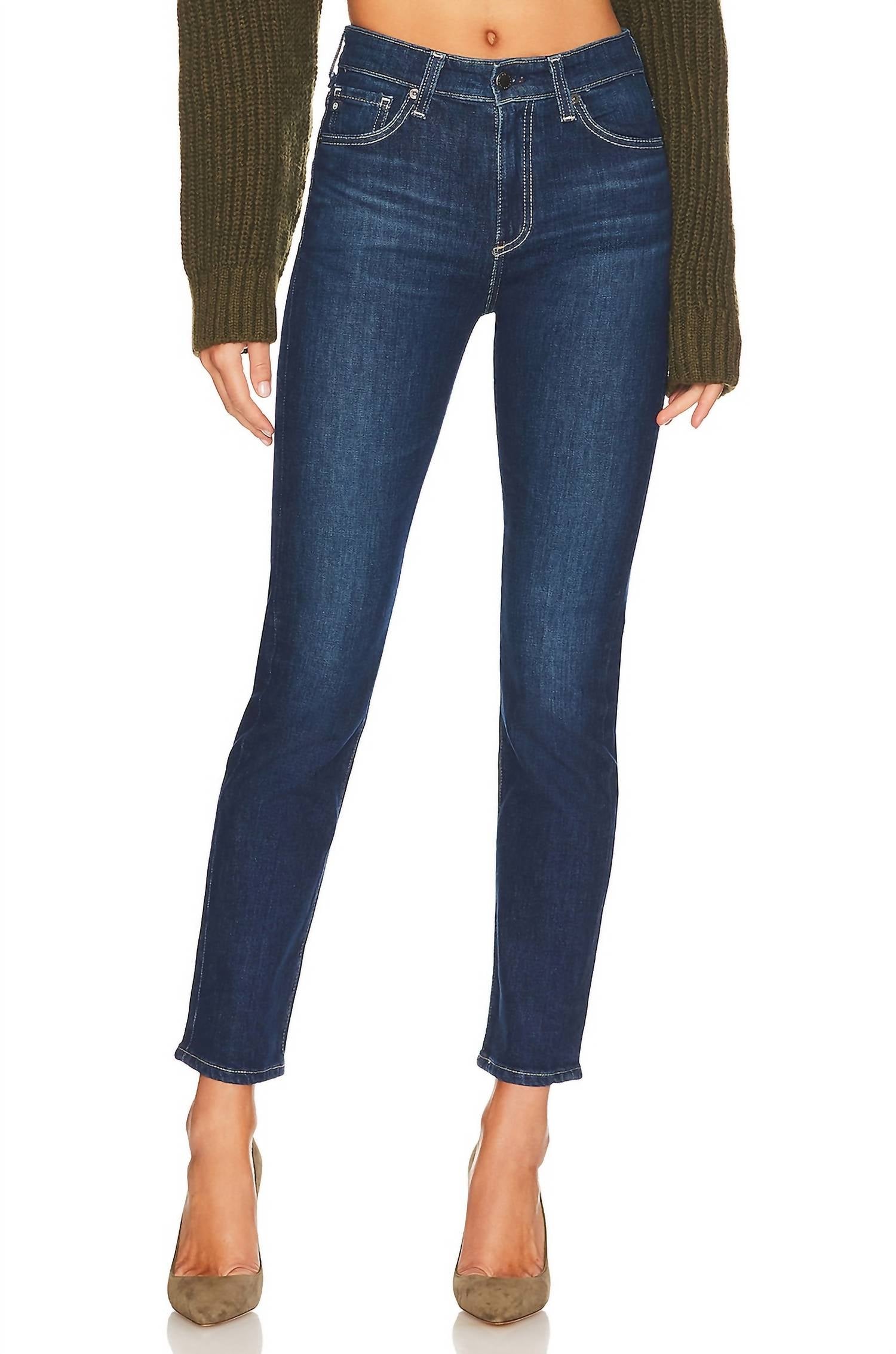 

Джинсы Saige Hi Rise Straight Leg в Easy Street AG Jeans