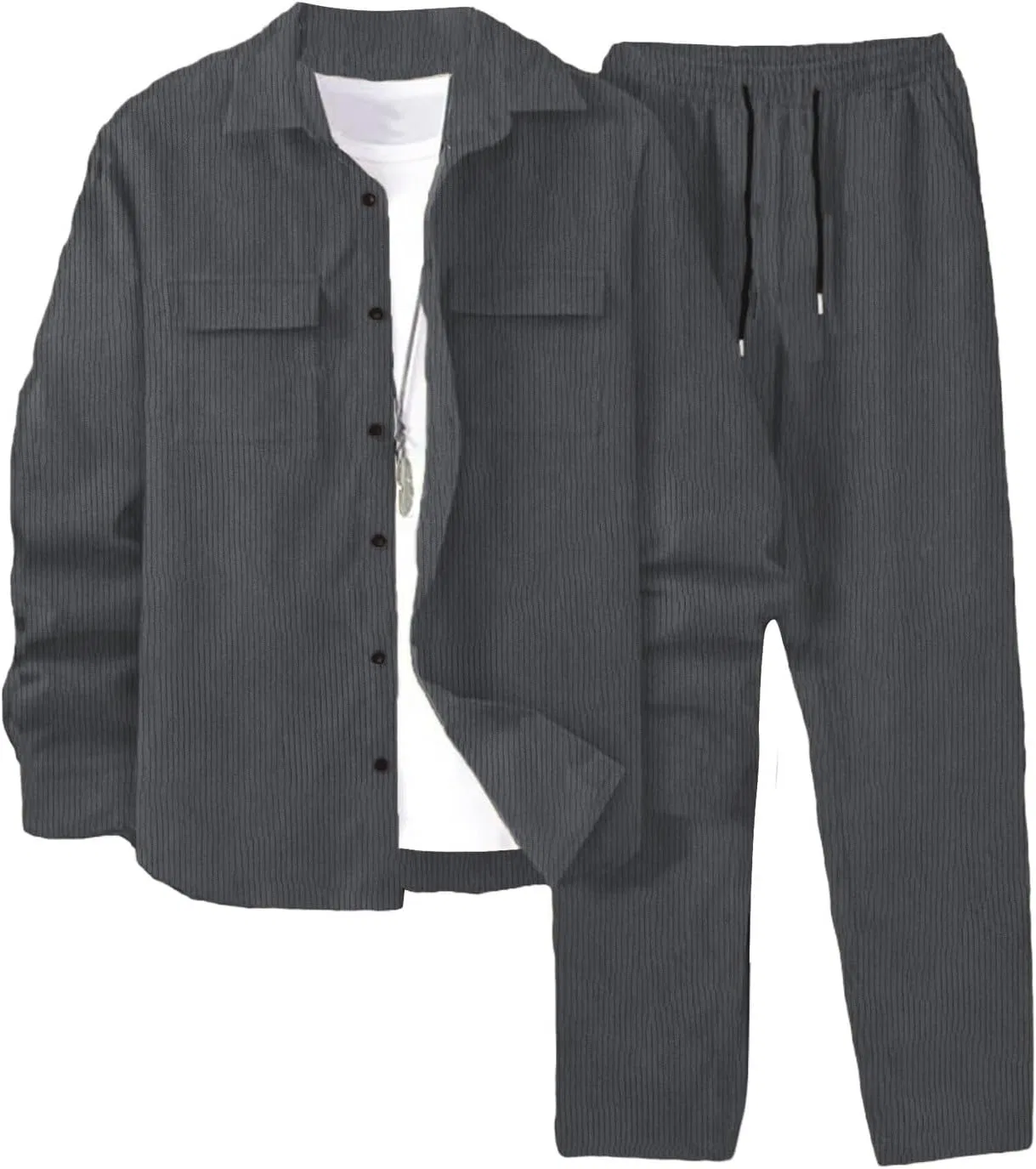 Костюм спортивный из вельвета, 2 предмета, Dark Gray