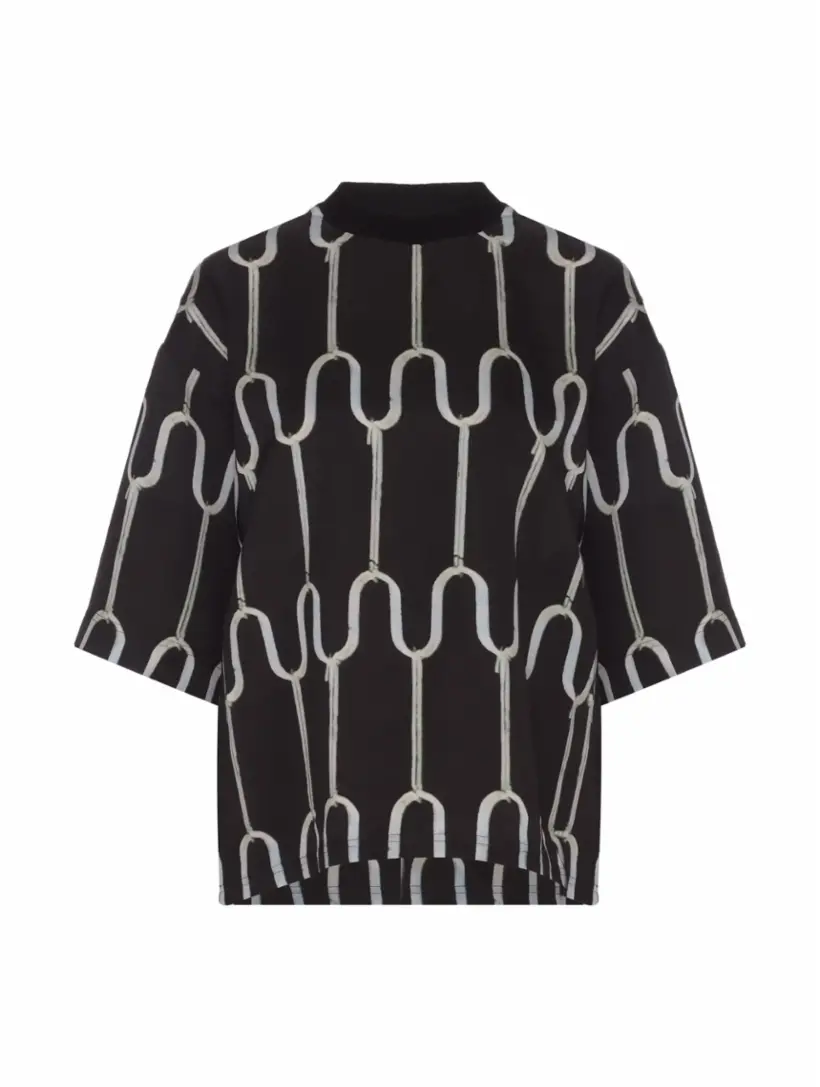 

Атласная футболка Tawa Christian Wijnants, мультиколор