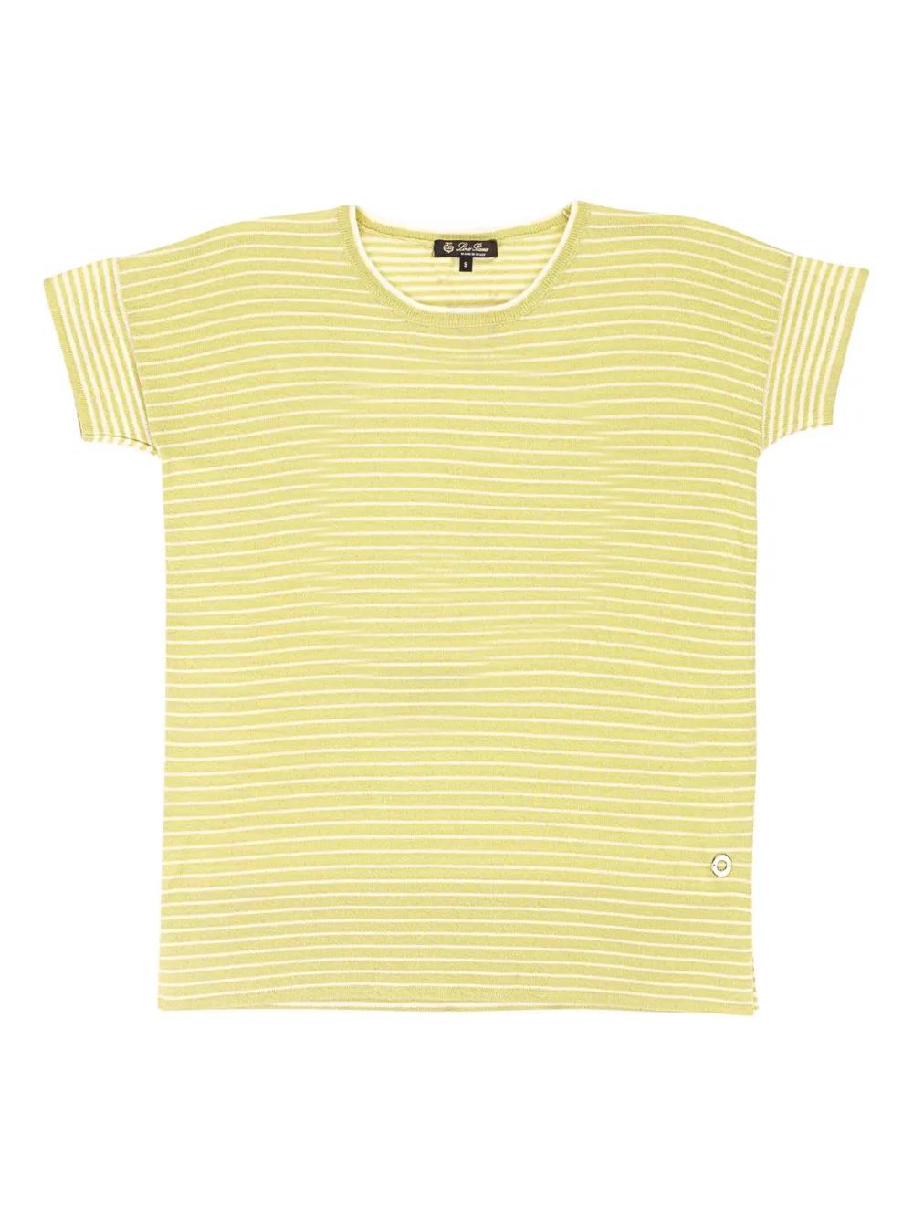 

Полосатая футболка с V-образным вырезом Loro Piana, желтый