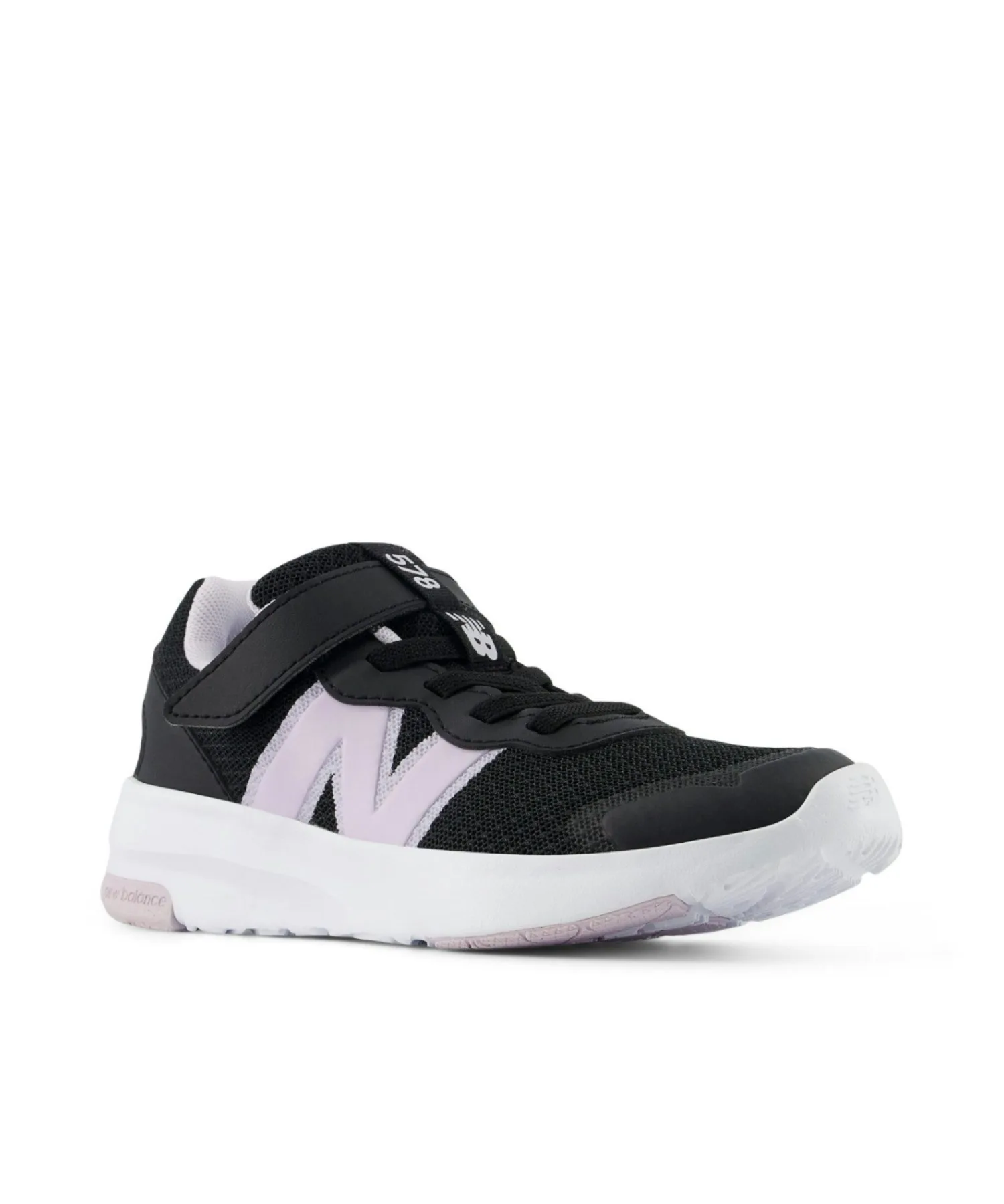 Детские кроссовки на липучке New Balance 578v1 Strap черно-фиолетовые — фото 3