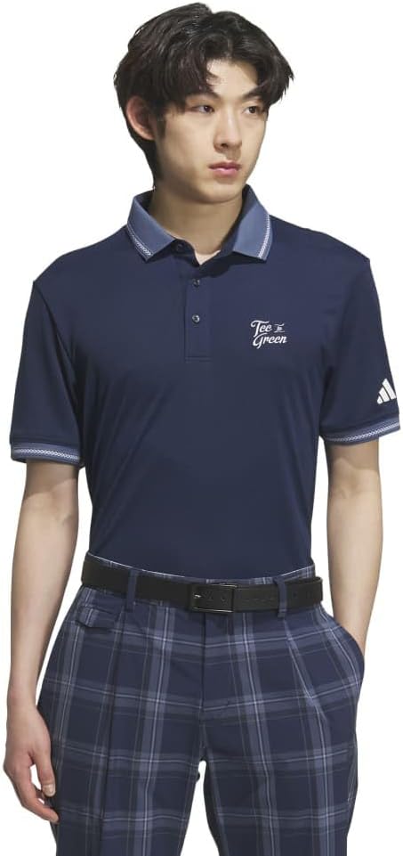 

Мужская классическая поло с коротким рукавом Adidas Golf HEAT .RDY, темно-синий