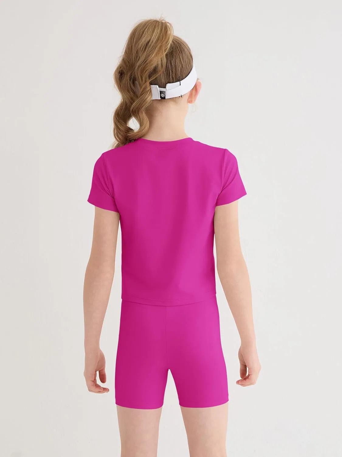 Детский спортивный комплект из футболки и шорт Haloumoning Rose Red — фото 4