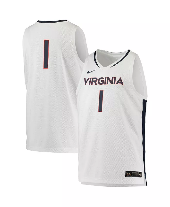 

Мужская баскетбольная реплика джерси Virginia Cavaliers #1 белого цвета Nike