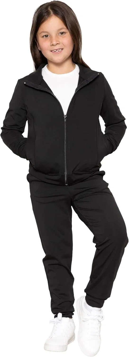 Детский спортивный костюм с курткой и джоггерами STRETCH IS COMFORT, Black Set — фото 2