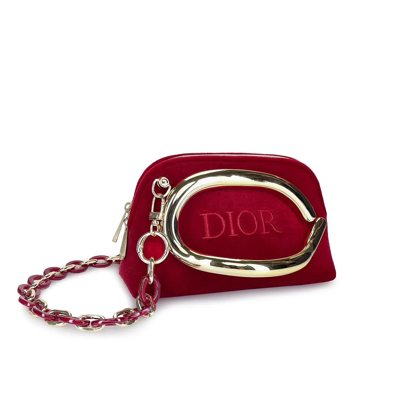 Косметичка DIOR Crimson, золотой принт — фото 3