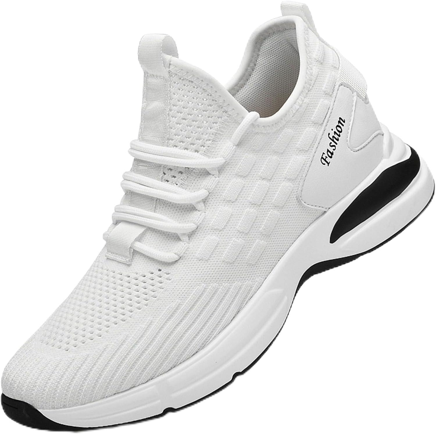 

Мужские кроссовки на скрытой платформе с увеличением роста на 8 см, дышащие, из сетчатого материала, легкие, спортивно-повседневные Generic, белый