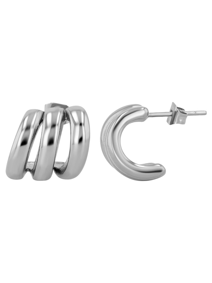 

Adeliás Женские серьги - Серьги-кольца из нержавеющей стали серебристого цвета