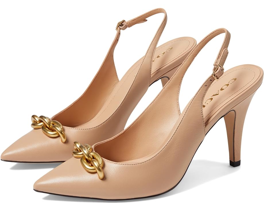 

Туфли COACH Sadie Leather Slingback Pump, цвет Beechwood