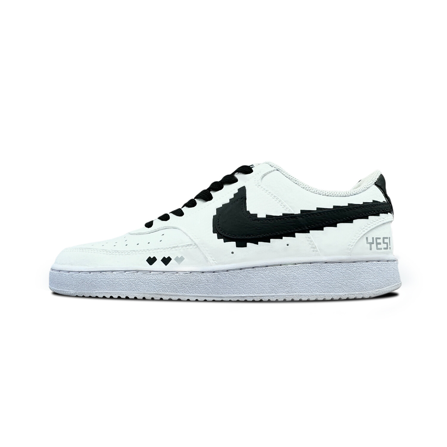

Кроссовки Nike Court Vision 1 Skateboarding Shoes Men Low-top White/black, черный
