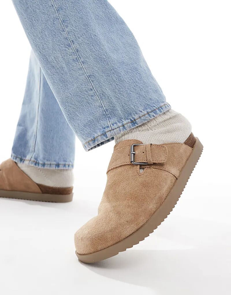 

Скользящие мюли бежевого цвета Pull&Bear
