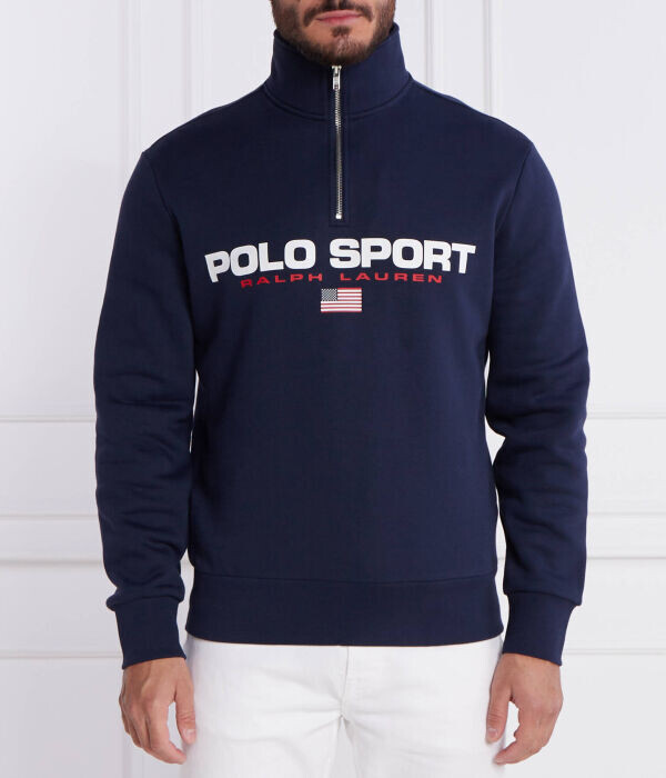 

Толстовка мужская Polo Ralph Lauren с принтом и воротником на молнии, синий