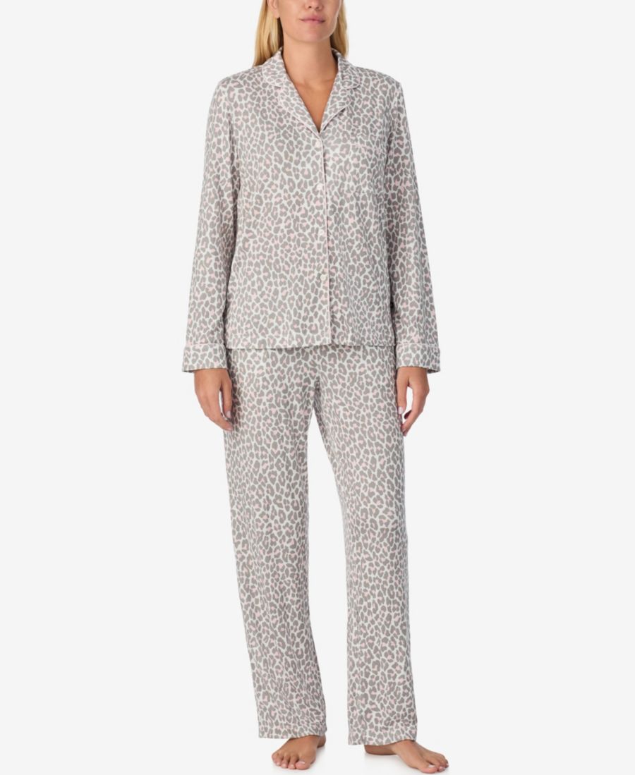 

Женский комплект из двух предметов для сна: топ с длинными рукавами и пижамные штаны kate spade new york, White