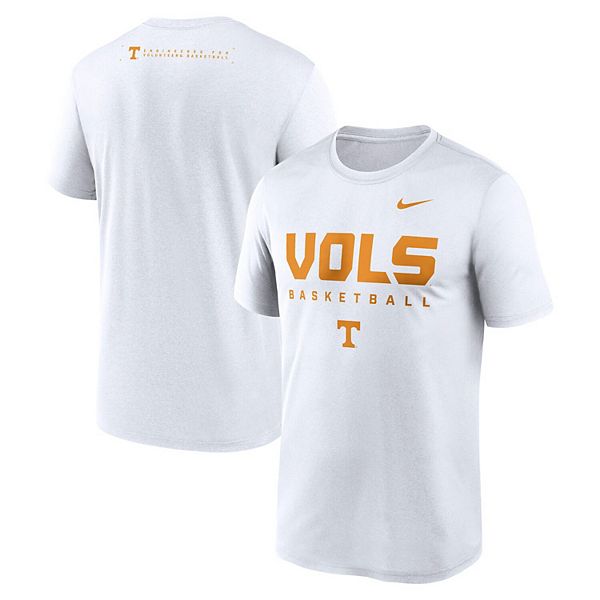 

Мужская белая футболка tennessee volunteers 2025 courtside basketball legend dri-fit Nike
