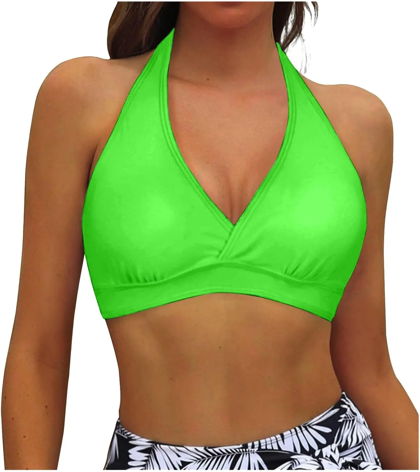 

Купальник топ для женщин с регулируемыми бретелями Push Up и мягкими чашками TianGiKi