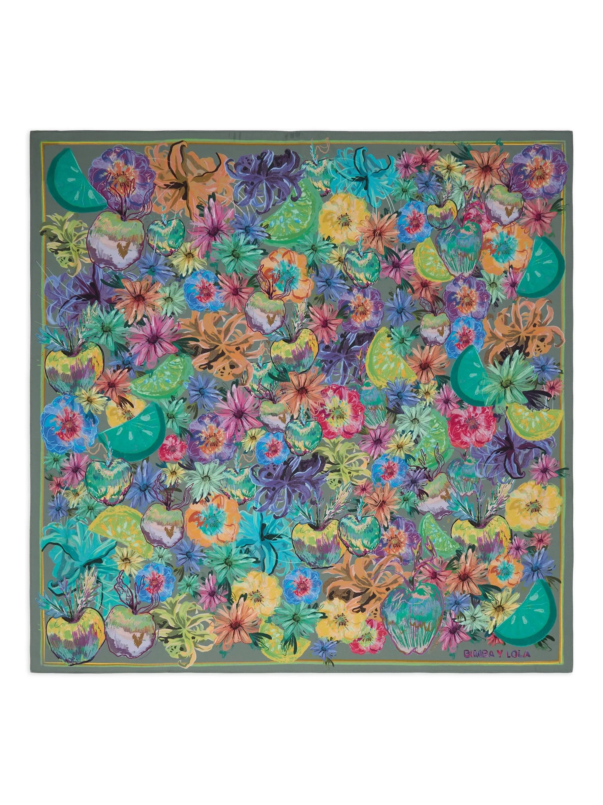 

Платок с цветочным принтом Bimba Y Lola, зеленый