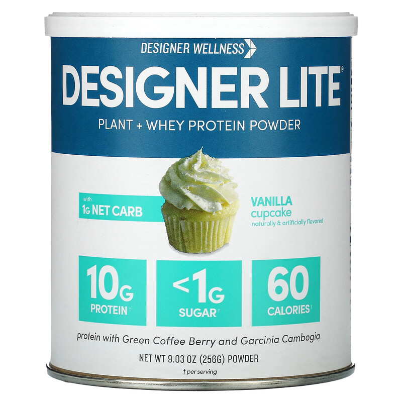 

Designer Wellness, Lite Protein, низкокалорийный натуральный протеин, ванильный кекс, 9,03 унц. (256 г)