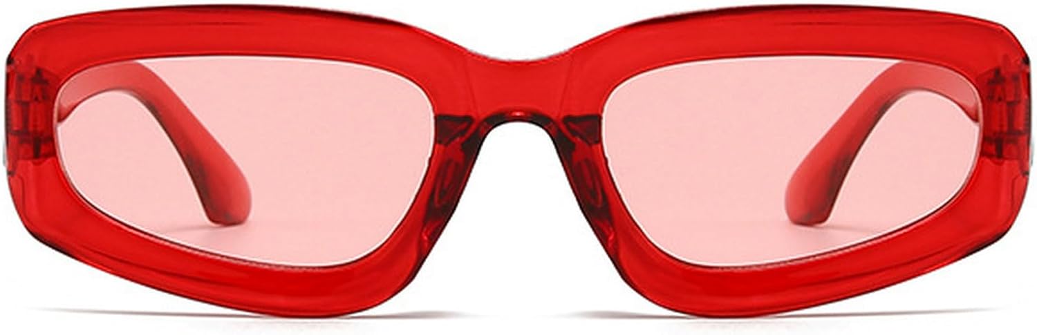 

Ретро-солнцезащитные очки «кошачий глаз» для женщин, модные квадратные солнцезащитные очки в винтажном стиле, маленькая оправа, солнцезащитные очки в стиле 90-х, защита от УФ-излучения mincl, Red