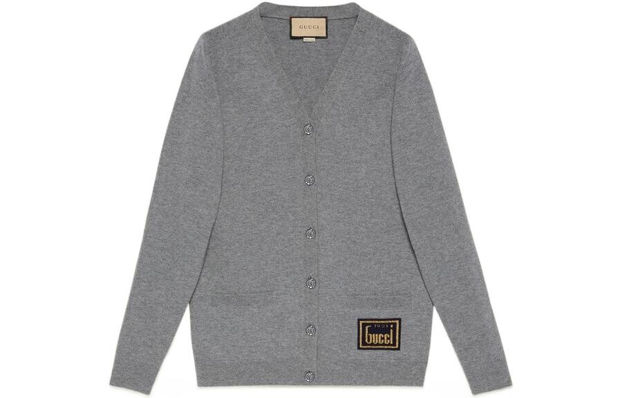 

Кардиган женский Gucci с логотипом, серый