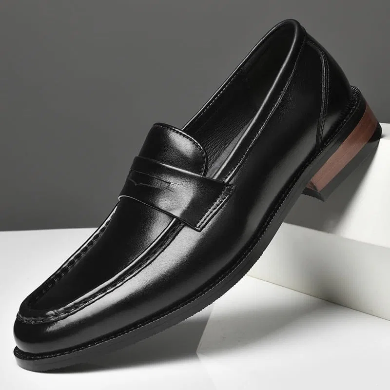 Оксфорды мужские из кожи, на резиновой подошве, Black UOPYNE — фото 4