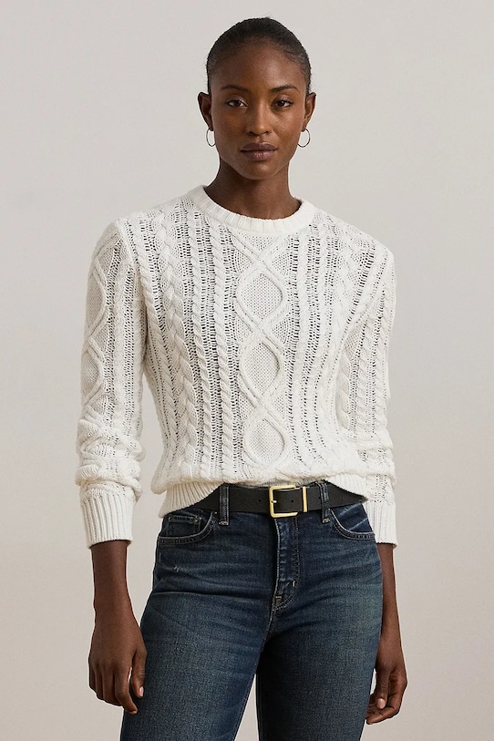 

Хлопковый свитер Lauren Ralph Lauren, белый