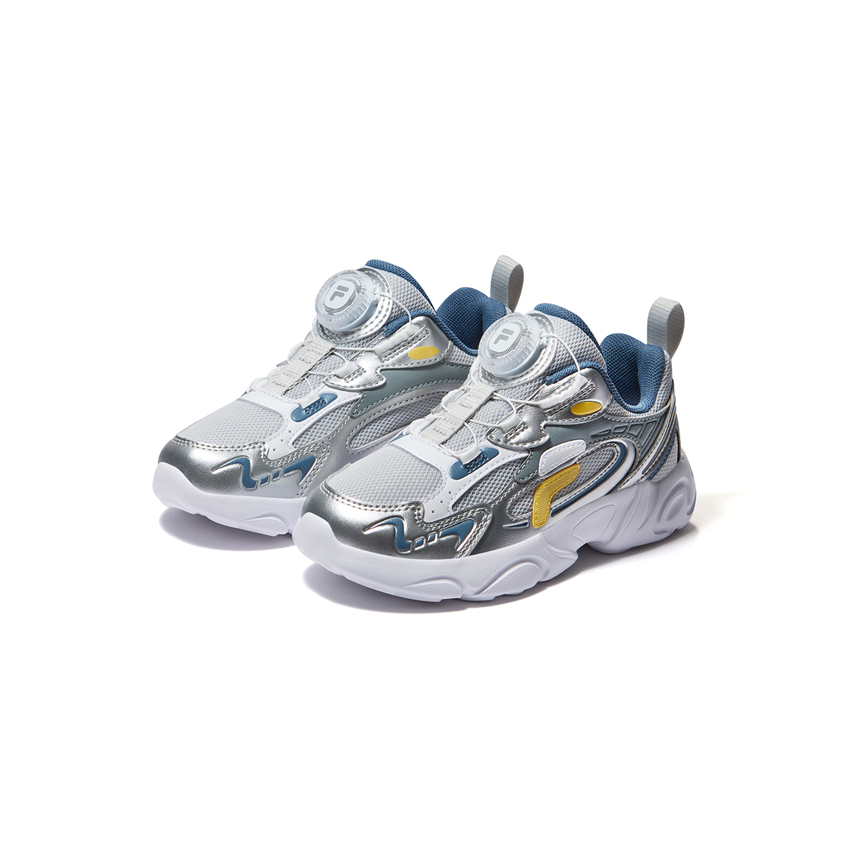 Детские низкие беговые кроссовки Heritage FHT Fila Kids, f-ls lunar rock серый/space серебро — фото 4