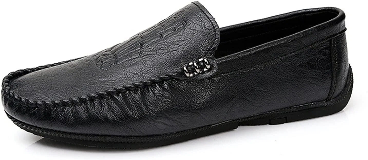 Мокасины мужские Leather Loafers, черный PUGHGAETZF