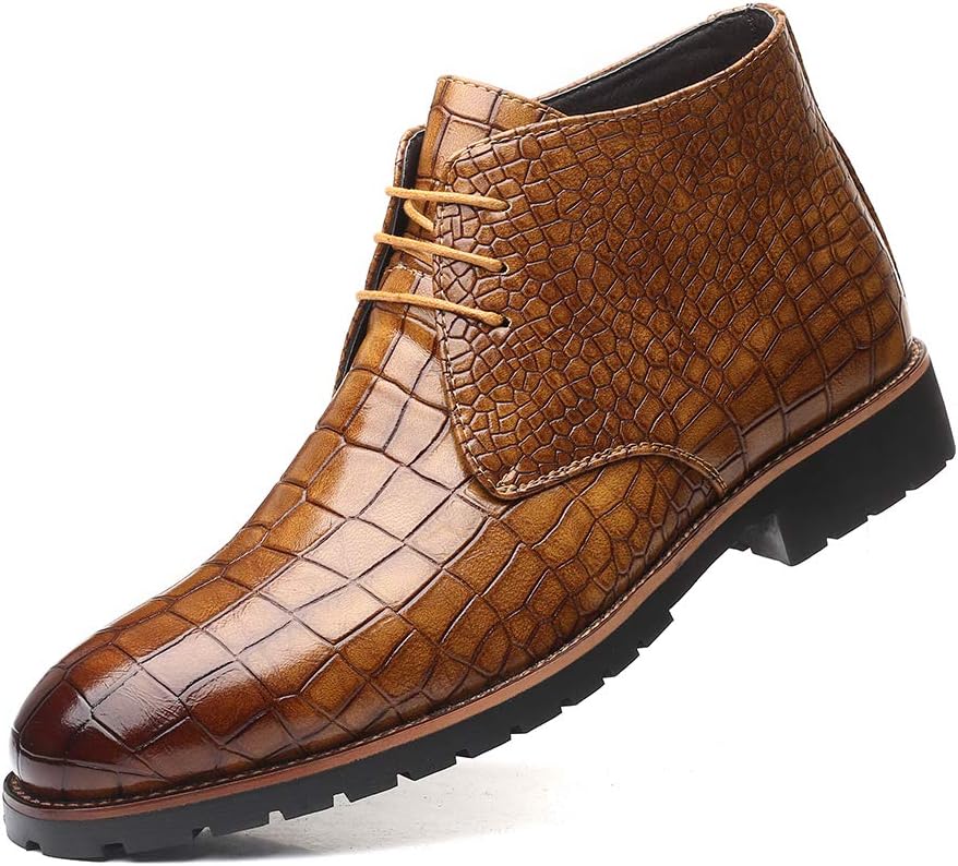 

Мужские ботинки челси из искусственной кожи на шнуровке, деловые, формальные, дерби, классические ботинки для мужчин Generic, Brass