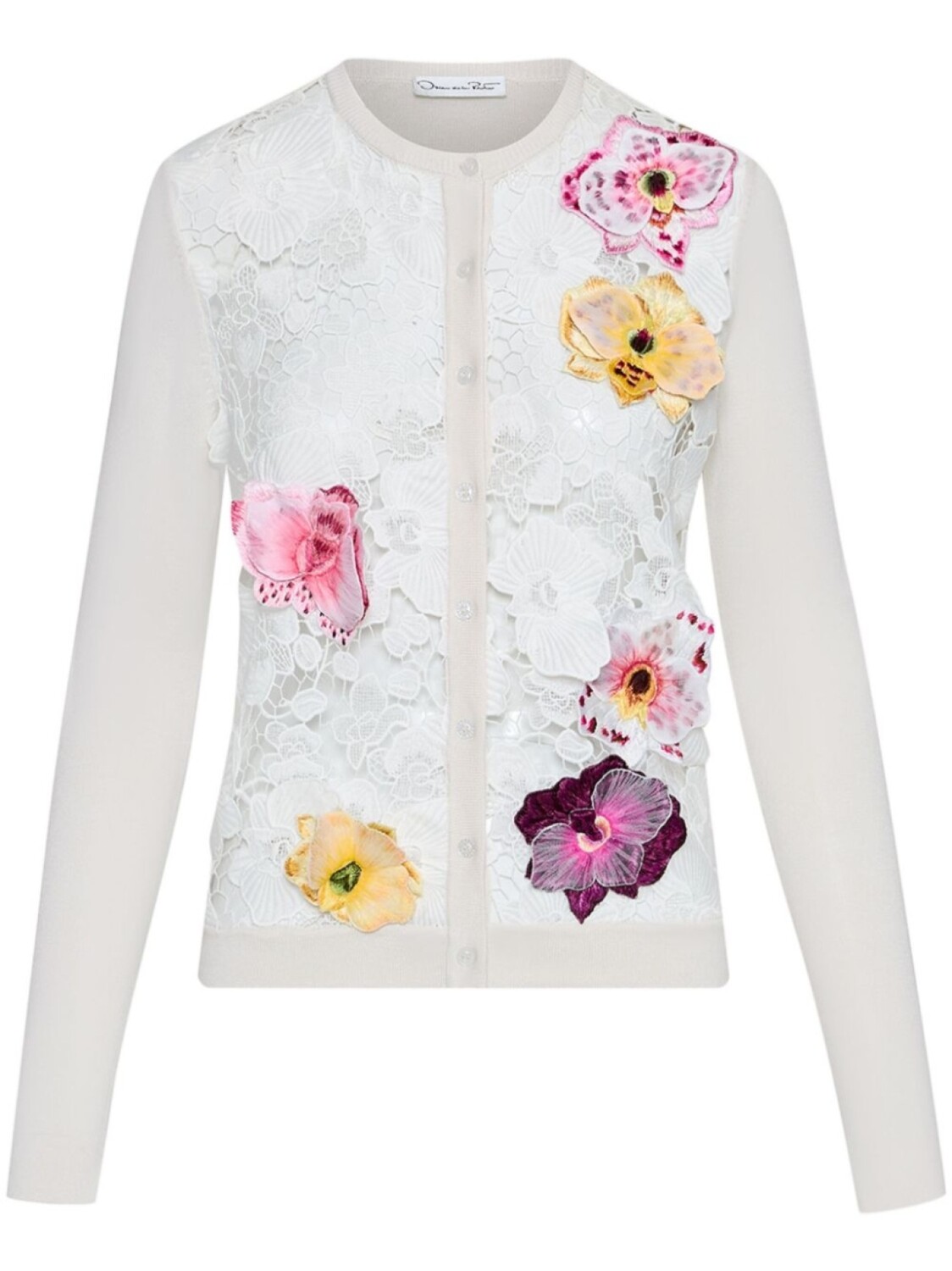 

Кардиган Orchid Threadwork Oscar de la Renta, белый